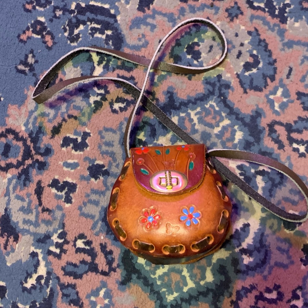 Floral Leather Purse